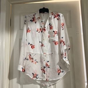 Candie white floral shirt
